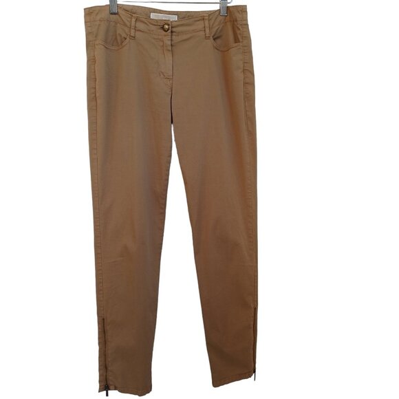 Michael Kors Pant Ankle Zip Detail Cotton Chino Womens size 6 - Picture 1 of 14